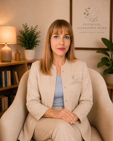 Aleksandra Wejer w gabinecie